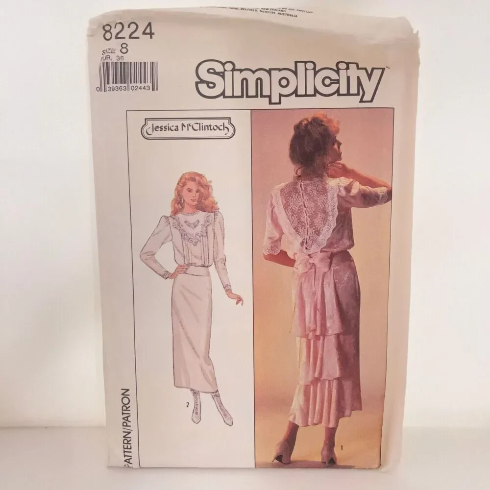 #8224 Simplicity Misses Dress Sewing Pattern Size 8